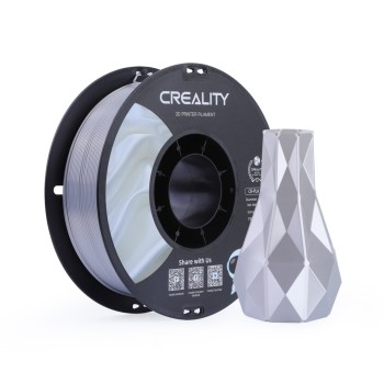 Creality CR-PLA Silk | Filamento para impresión 3D | 1,75mm (1Kg) | Plata