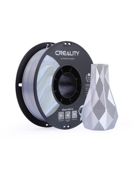 Creality CR-PLA Silk | Filamento para impresión 3D | 1,75mm (1Kg) | Plata