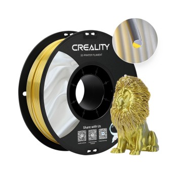 Creality CR-PLA Silk | Filamento para impresión 3D | 1,75mm (1Kg) | Oro plata