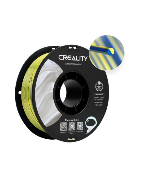 Creality CR-PLA Silk | Filamento para impresión 3D | 1,75mm (1Kg) | Amarillo azul