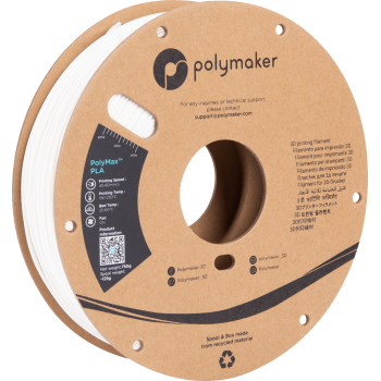 Polymaker PolyMax Tough PLA | Filamento para impresión 3D | 1,75mm (0,75Kg) | Blanco