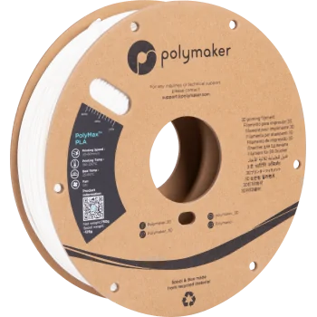 Polymaker PolyMax Tough PLA | Filamento para impressão 3D | 1,75mm (0,75Kg) | Branco