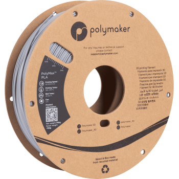 Polymaker PolyMax Tough PLA | Filamento para impresión 3D | 1,75mm (0,75Kg) | Gris