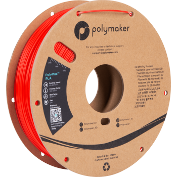 Polymaker PolyMax Tough PLA | Filamento para impresión 3D | 1,75mm (0,75Kg) | Rojo