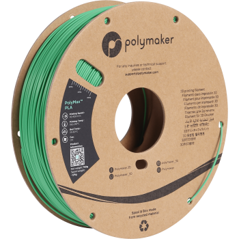 Polymaker PolyMax Tough PLA | Filamento para impresión 3D | 1,75mm (0,75Kg) | Verde