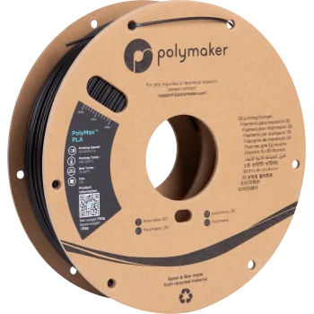 Polymaker PolyMax Tough PLA : Filamento para impressão 3D : 2,85mm (0,75Kg) : Preto