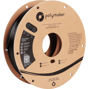 Polymaker PolyMax Tough PETG | Filamento para impresión 3D | 1,75mm (0,75Kg) | Negro