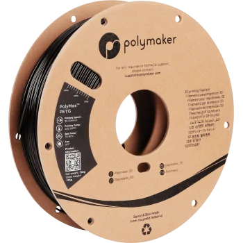 Polymaker PolyMax Tough PETG | Filamento para impresión 3D | 1,75mm (0,75Kg) | Negro