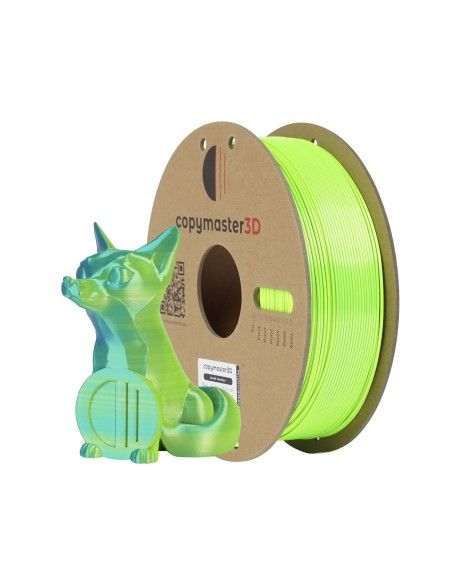 Copymaster3D Duo-Silk | Filamento para impresión 3D | 1,75mm (1Kg) | Amarillo azulado