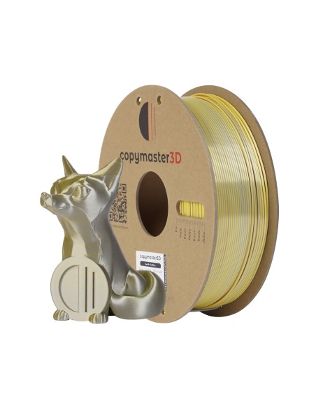 Copymaster3D Duo-Silk | Filamento para impresión 3D | 1,75mm (1Kg) | Oro plateado