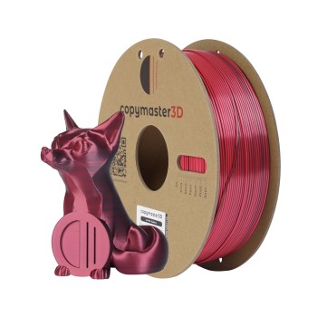 Copymaster3D Duo-Silk | 3D Druck Filament | 1,75mm (1Kg) | Dunkelrot