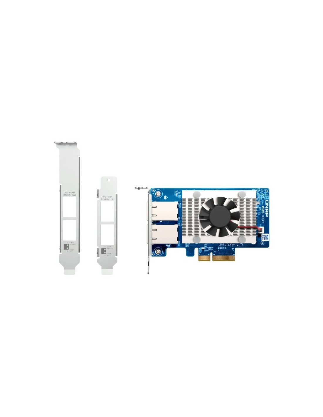 Placa de Rede Qnap QXG-10G2T | Porta Dupla 10GbE Base-T (RJ45)