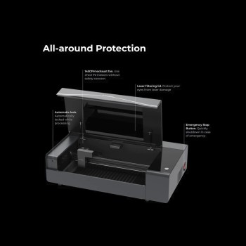 xTool P2S 55W | CO2 Desktop Laser Cutter Class 4