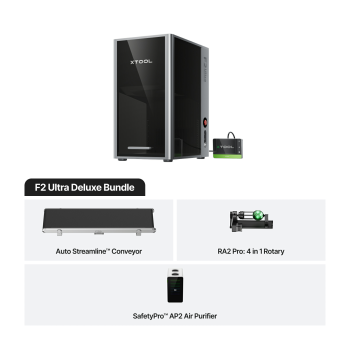 xTool F2 Ultra Dual Laser Engraver - Deluxe Package | 60 W MOPA and 40 W diode