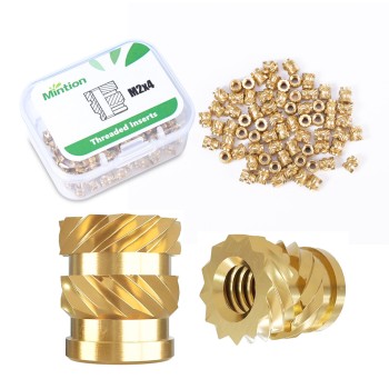 Mintion M2 x 4mm x 3,6mm Gewindeeinsatzsatz - 70 Stück